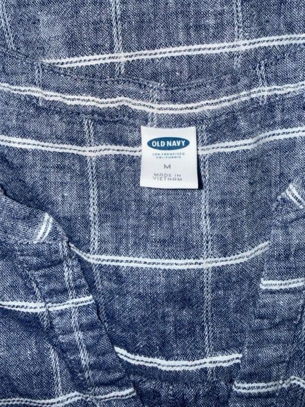 Old Navy Blue Ruffle Button-Up Top - Picture 3 of 3